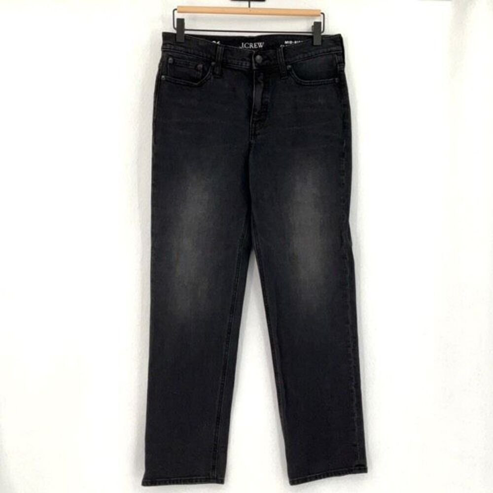 J. Crew Black Denim Mid Rise 90s Classic Straight Jeans Size 26